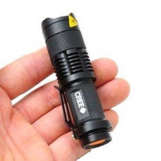 Lanterna q5 Mini lanterna cree q5 led 200 lumeni lanterna focus zoom ajustabil CREE Q5 LED 200 Lumen Bright Mini Flashlight Torch Hiking lanterna 2015 foto