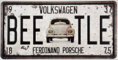 Placuta (placa) de inmatriculare decorativa Volkswagen beetle - broasca - foto