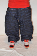 Blugi indigo barbati baggy fit Pelle Pelle hip hop foto