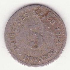 (M301) MONEDA GERMANIA - 5 PFENNIG 1888, LIT. D, MAI RARA - SUB PRETUL DE CATALOG