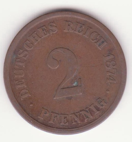 (M298) MONEDA GERMANIA - 2 PFENNIG 1874, LIT. A