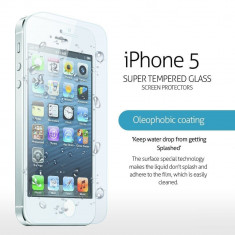 GEAM PROTECTIE Ecran IPHONE5. Geam SECURIZAT. FOLIE STICLA. Tempered Glass. Pachet SIGILAT. IPHONE foto