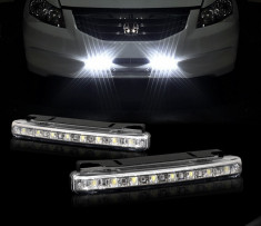 Led auto led masina Banda 8 led-uri auto Leduri auto 12V banda leduri auto externe led auto extern banda leduri masina Car Daytime Running Light 8 LED foto