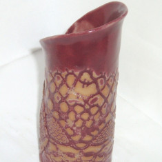 Vaza ceramica de studio, UNICAT, smaltuita, hand made 100% - semnata EF 94