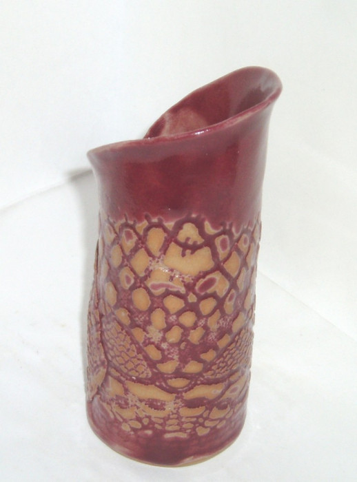 Vaza ceramica de studio, UNICAT, smaltuita, hand made 100% - semnata EF 94
