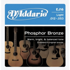 Corzi chitara acustica D&amp;#039;addario EJ16 Phosphor Bronze, Light, 12-53 foto