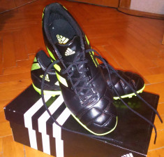 GHETE FOTBAL SINTETIC - ADIDAS NITROCHARGE 3.0 TRX TF - MARIME 41 1/3 - CULOARE BLACK-LIME foto