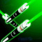 Laser pointer verde cu jocuri de lumini si lumina la punct fix