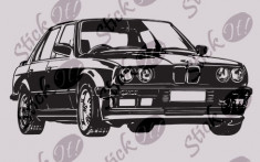 BMW_Tatuaj de perete_Stickere D&amp;amp;eacute;cor_WALL-540-Dimensiune: 40 cm. X 20 cm. - Orice culoare, Orice dimensiune foto