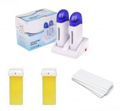 - EPILATOR + CEARA+ BENZI EPILARE. INCALZITOR CEARA DUBLU - APARAT INCALZIT CEARA DUO CU BAZA - SET EPILARE 2 - KIT EPILAT. PRODUS SIGILAT foto