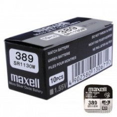 Baterie Ceas Maxell Oxid de Argint 389, SG10, SR1130W/SR54, cu Factura foto