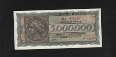 [ Y ] - Grecia 5.000.000 drahme 1944 UNC !!! foto