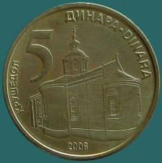 SERBIA KM#40 5 Dinara 2006 foto