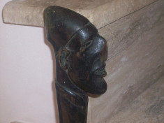 Baston Evreiesc,din lemn sculptat,foarte vechi.Reducere mare!!!! foto