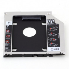 CADDY 2nd HDD/SSD Optical Bay SLIM Hard Disk 9,5mm pentru ACER ASUS TO SHIBA DELL HP FUJITSU LENOVO instaleaza al doilea hard sau SSD foto