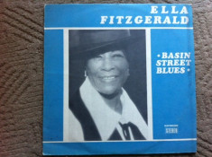 Ella Fitzgerald Basin Street Blues disc vinyl muzica soul blues jazz lp foto