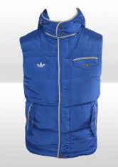 Vesta Adidas Originals Casual Jappan Style - Sport Edition - Toamna Iarna - Marimi M L XL - Gluga - F13 Culoare Albastru foto