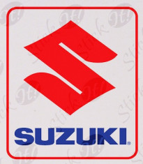 Suzuki Logo_Sticker Auto_Moto_MDEC-029-Dimensiune: 20 cm. X 18 cm. - Orice culoare, Orice dimensiune foto