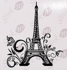 Eiffel Tower_Tatuaj De Perete_Sticker Decorativ Cod: WALL-260 - Orice culoare, Orice model pe comanda foto