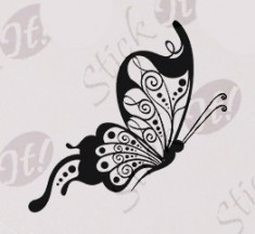 Fluturas_Tatuaj De Perete_Sticker Decorativ_WALL-145-Dimensiune: 35 cm. X 35 cm. - Orice culoare, Orice dimensiune foto