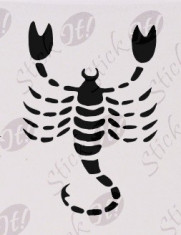 Scorpion_Tatuaj De Perete_Sticker Decorativ_WALL-155-Dimensiune: 35 cm. X 25.9 cm. - Orice culoare, Orice dimensiune foto