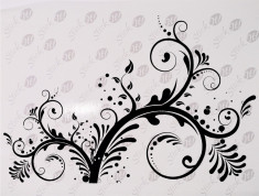 Floral_Tatuaj De Perete_Sticker Decorativ_WALL-130-Dimensiune: 35 cm. X 23.8 cm. - Orice culoare, Orice dimensiune foto