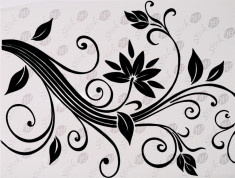 Floral_Tatuaj De Perete_Sticker Decorativ_WALL-131-Dimensiune: 35 cm. X 26.6 cm. - Orice culoare, Orice dimensiune foto