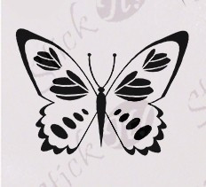 Fluturas_Tatuaj De Perete_Sticker Decorativ_WALL-142-Dimensiune: 35 cm. X 31.5 cm. - Orice culoare, Orice dimensiune foto