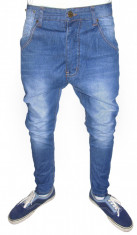 (NOU) BLUGI CONICI CU TURUL LASAT - MODEL FADED BLUE - SKINNY / SLIM - ( TOATE MARIMILE: 28, 29, 30, 31, 32, 33, 34 ) foto