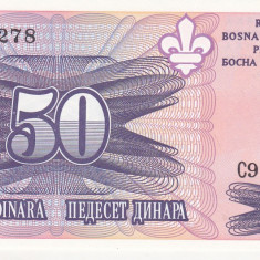 bnk bn Bosnia 50 dinari 1995 unc