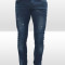 Blugi barbatesti Zara Men model slimfit - editie skinny - conici - culoare bleomarin model genunchi cod produs A93