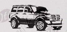 Car Jeep_Tatuaj De Perete_Sticker Decorativ_WALL-097-Dimensiune: 40 cm. X 20.8 cm. - Orice culoare, Orice dimensiune foto