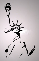 Statue Of Liberty_Tatuaj De Perete_Sticker Decorativ_WALL-005-Dimensiune: 40 cm. X 24 cm. - Orice culoare, Orice dimensiune foto