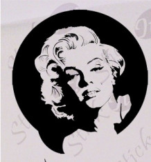 Merilyn Monroe_Tatuaj De Perete_Sticker Decorativ_WALL-022-Dimensiune: 35 cm. X 33.6 cm. - Orice culoare, Orice dimensiune foto