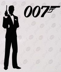 James Bond - 007_Tatuaj De Perete_Sticker Decorativ_WALL-157-Dimensiune: 35 cm. X 30.8 cm. - Orice culoare, Orice dimensiune foto