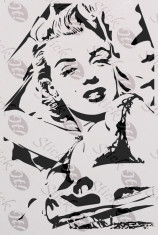 Marilyn Monroe_Tatuaj De Perete_Sticker Decorativ Cod: WALL-263 - Orice culoare, Orice model pe comanda foto