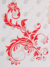 Floral_Tatuaj De Perete_Sticker Decorativ_WALL-137-Dimensiune: 35 cm. X 25.9 cm. - Orice culoare, Orice dimensiune foto
