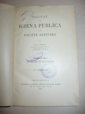 TRATAT DE IGIENA PUBLICA SI DE POLITIA SANITARA = DR. I.FELIX /// 1889 - DIFERITE BOLI SI EVOLUTIA LOR PE PARCURSUL ANILOR foto