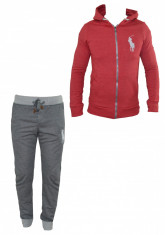 Trening Ralph Lauren - Model Slim, Conic - Material Bumbac - Casual David Beckham Style - cod produs B74 Rosu foto