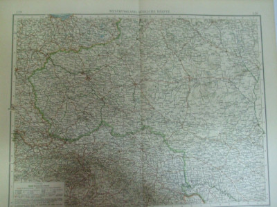 Harta color Rusia de vest partea sudica Polonia Ucraina de vest Leipzig 1899 foto