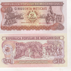 bnk bn Mozambic 50 meticais 1986 unc