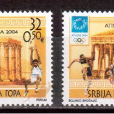 SERBIA&amp;MUNTENEGRU 2004, Sport - J.O. Atena, serie neuzata, MNH