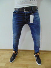 BLUGI / JEANS ZARA MAN SLIM FIT / CONICI BARBATI ALBASTRU MODEL NOU EDITIE LIMITATA! ! ! COD B 101 foto