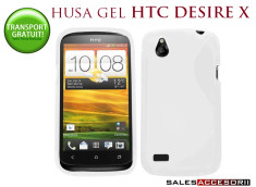 HUSA HTC DESIRE X SILICON GEL TPU S-LINE ALBA - TRANSPORT GRATUIT POSTA RO! foto