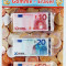 Set de 3 gume de sters in forma de bancnota Euro