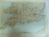 Harta color Anglia si Tara Galilor partea de sud Leipzig 1899