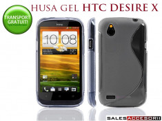 HUSA HTC DESIRE X SILICON GEL TPU S-LINE GRI - TRANSPORT GRATUIT POSTA RO! foto