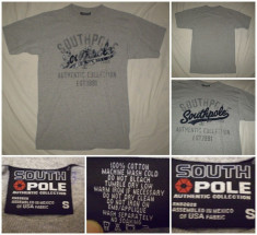 Tricou SOUTH POLE 100% BUMBAC : original ultras casual sport - marimea S - Second Hand foto