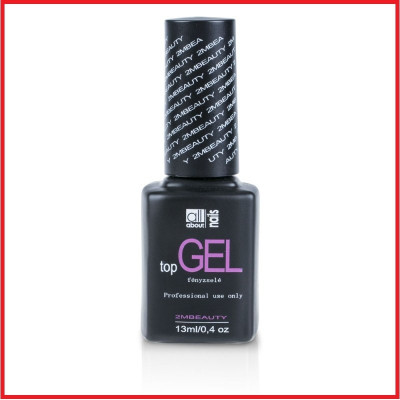 Gel de luciu 2M Beauty ORIGINAL, Top Gel II 2M 13 ml, top coat uv unghii false foto