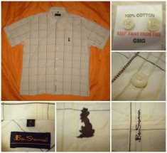 Camasa BEN SHERMAN 100% bumbac : original casual sport - marimea 3 / L - Second Hand foto